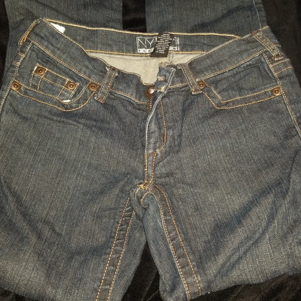 5 pocket straight leg, dark denim jeans. Size 0
